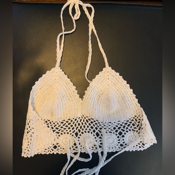 White Crochet Tank Top - Picture 2 of 2
